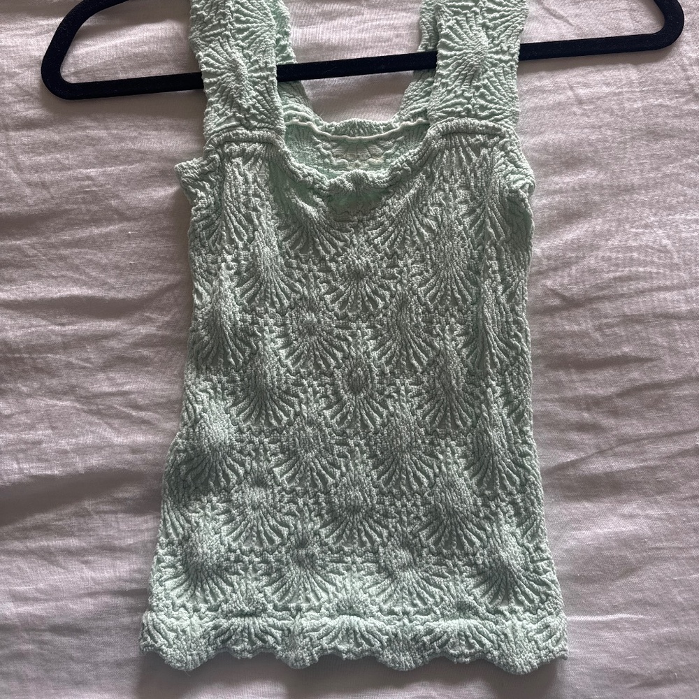 Free People Scallop Square Neck Tank